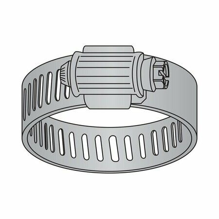 HERITAGE Hose Clamp, Gen Purp, SAE #6 All SS316 HCGP-111-006-500